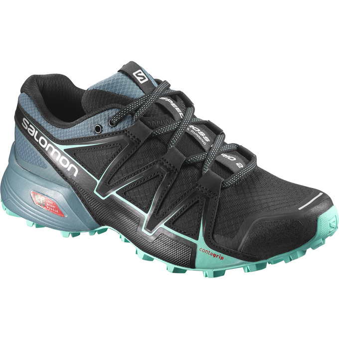 Zapatillas Trail Running Salomon Mujer Negras - Salomon Argentina SPEEDCROSS VARIO 2 W ,639408-NMV